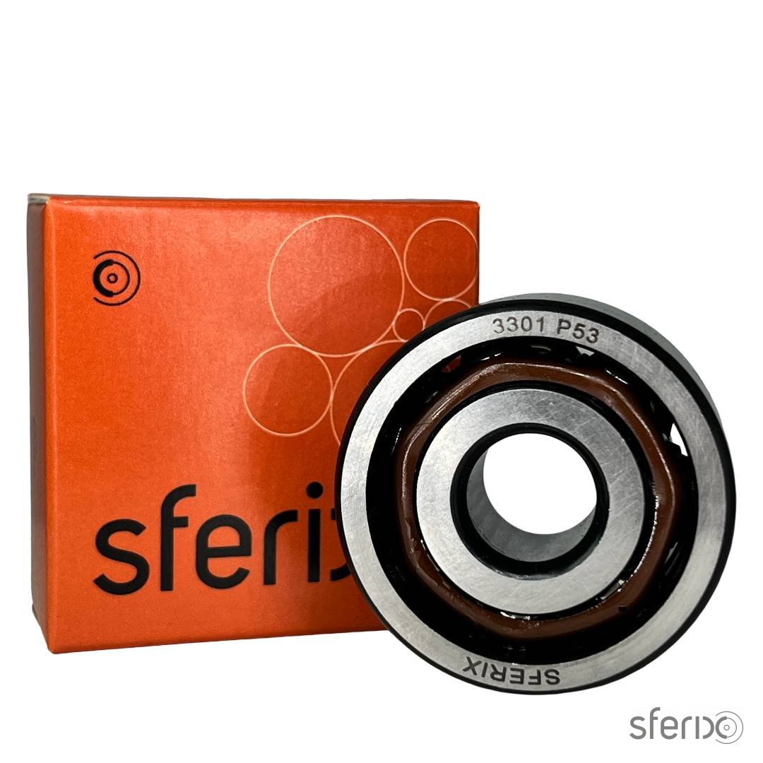 Радиально-упорный двухрядный подшипник 3301 P53 SFERIX - Сферикс - фото -  1